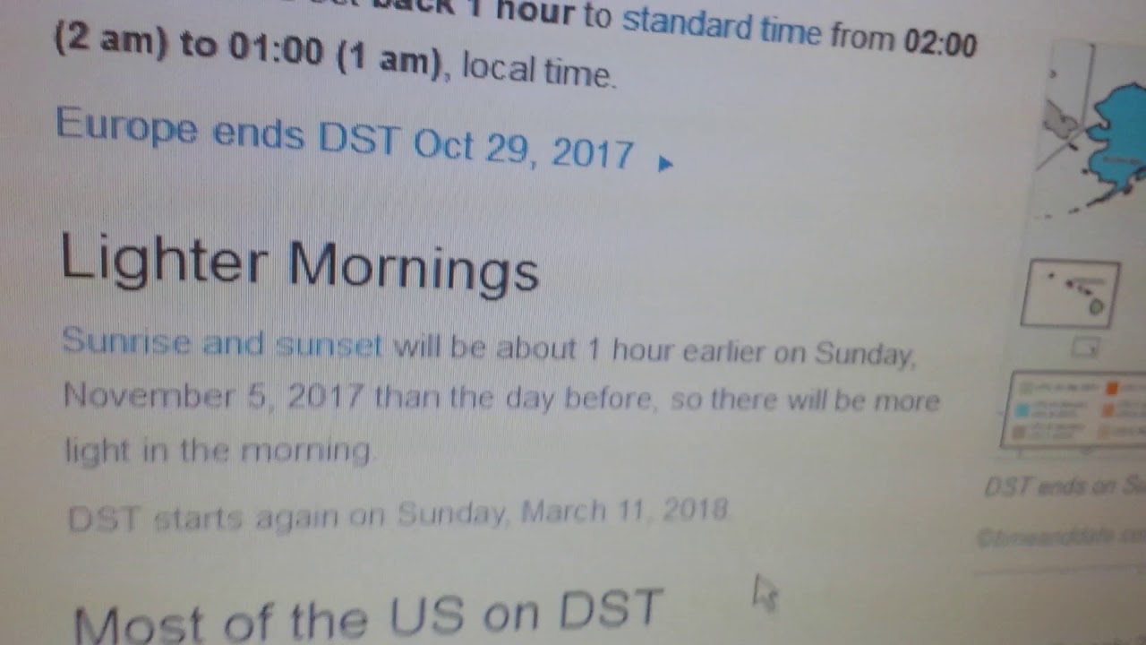 Daylight saving time ends in the United States and Canada