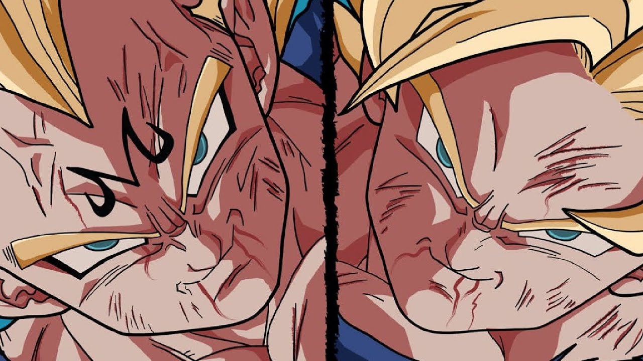 DBZ Majin Vegeta VS Goku  Full Fight English Dub