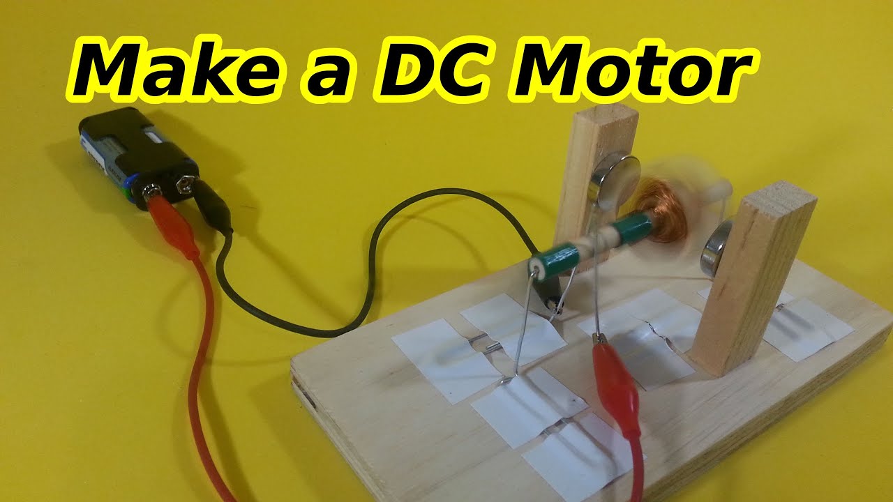 DC Motor with Brushes and Commutator, Easy