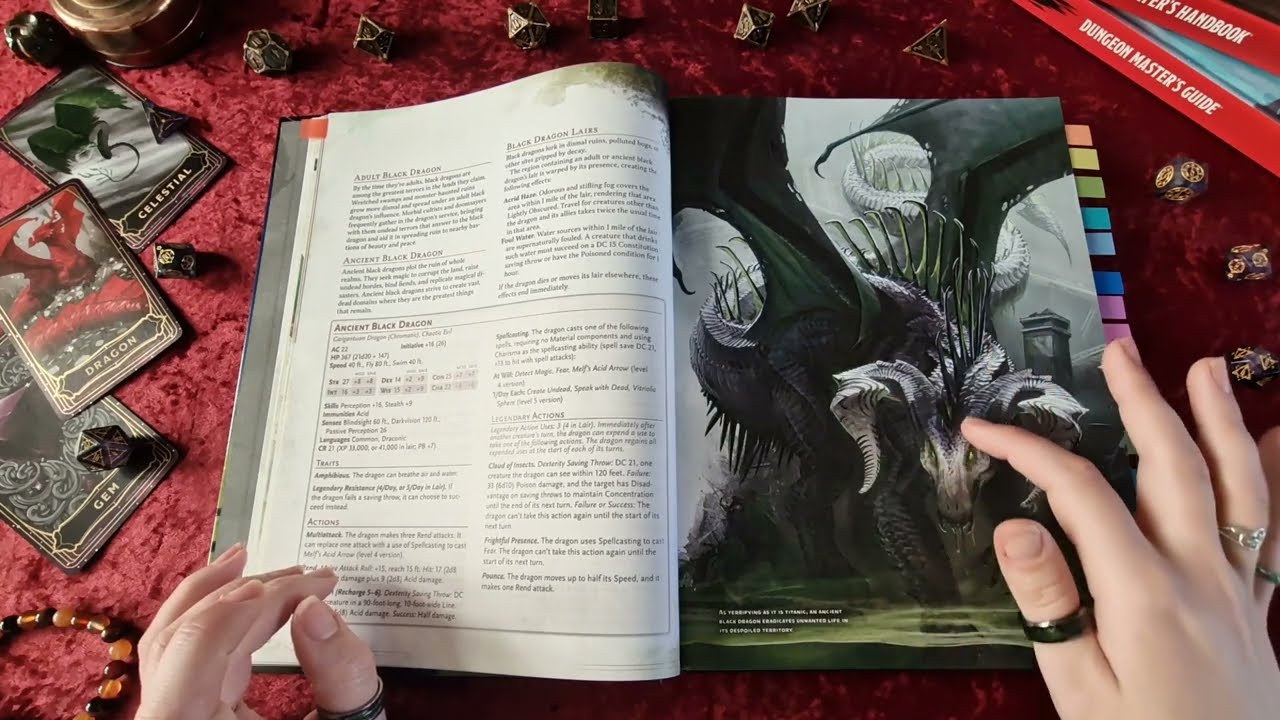 D&D Monster Manual 2024 Dragons Video Part 1 Whispered ASMR