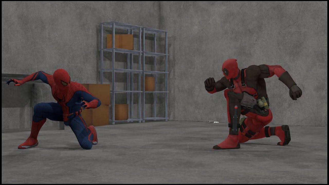 Deadpool vs Spiderman   [Fight Animation]