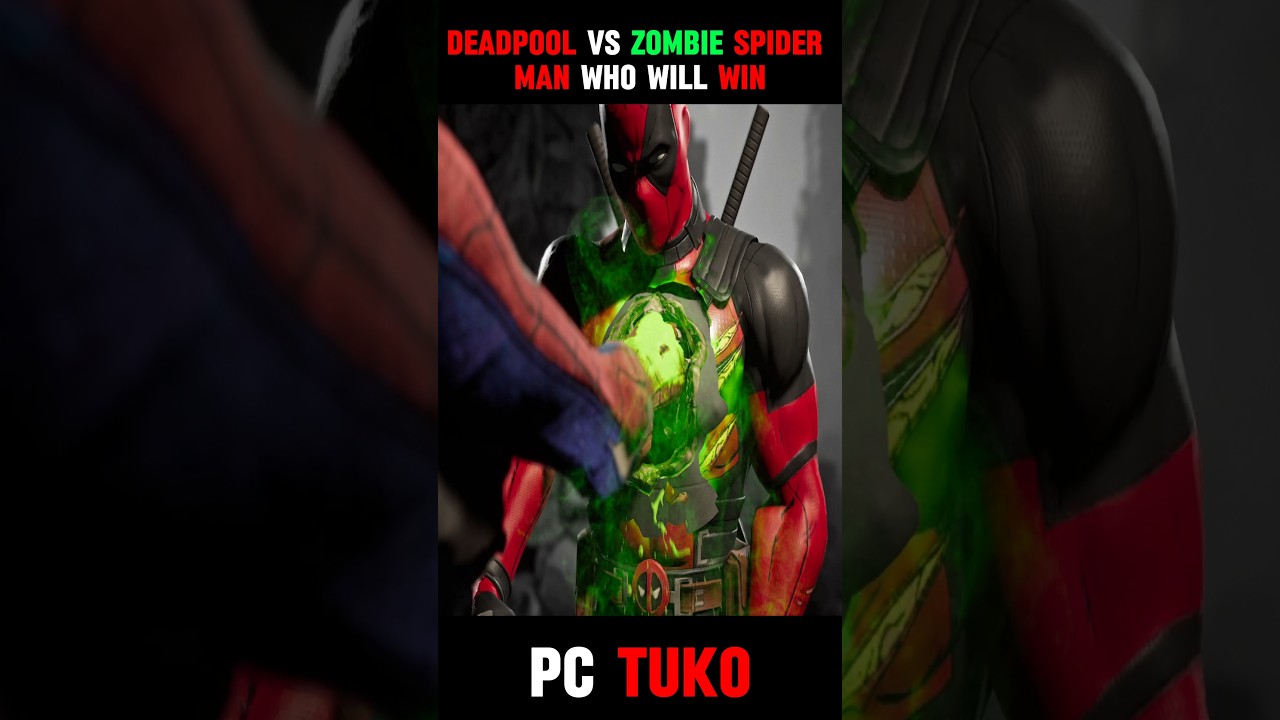 Deadpool VS zombie spider man #spidermanweb #deadpool