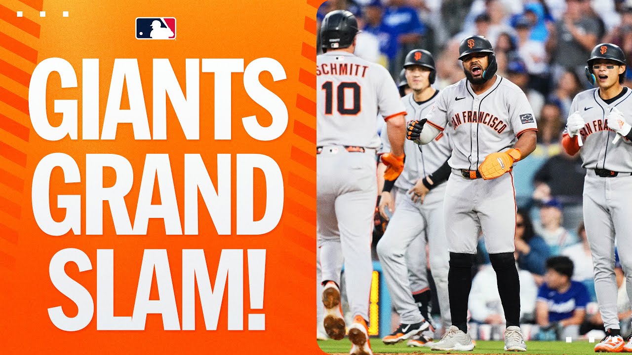 DEEP into the bleachers 😳 Casey Schmitt DESTROYS his first career grand slam! (Giants vs. Dodgers)