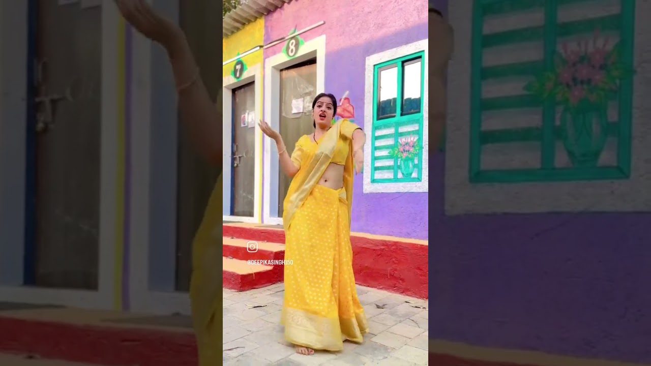 Deepika singh hot saree navel 💋🔥🤤 #youtubeshorts #dance
