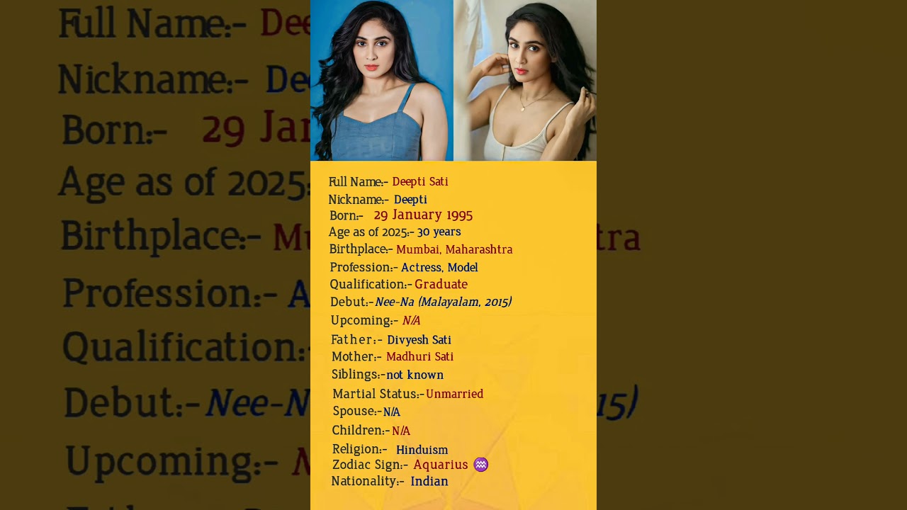 Deepti Sati | 🔥🔥🔥 | Biography #shorts #youtubeshorts #viral #biolipi