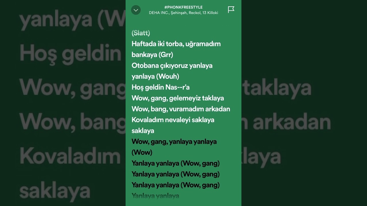 DEHA INC., ŞEHİNŞAH, RECKOL, 13 KİLLOKİ ‘#PHONKFREESTYLE’ ŞARKI SÖZLERİ ✨#phonkfreestyle #lyrics