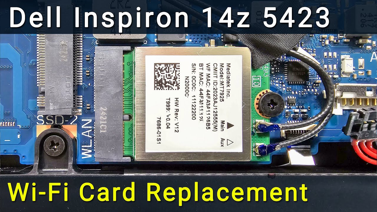 Dell Inspiron 14z 5423 Wi-Fi Card Replacement | DIY Repair Guide