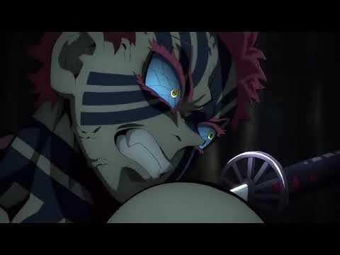 Demon Slayer Mugen Train.. Tanjiro Throws His Sword Directly Into Akaza's Chest.. Badass Moments