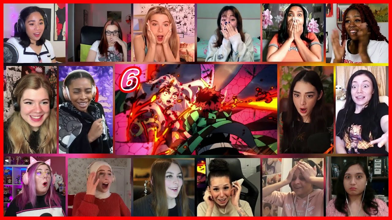 Demon Slayer Season 2 Episode 13 Girls Reaction Mashup | Entertainment District Arc Ep 6