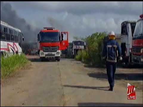 Derelict PTSC Buses Burnt In Fire