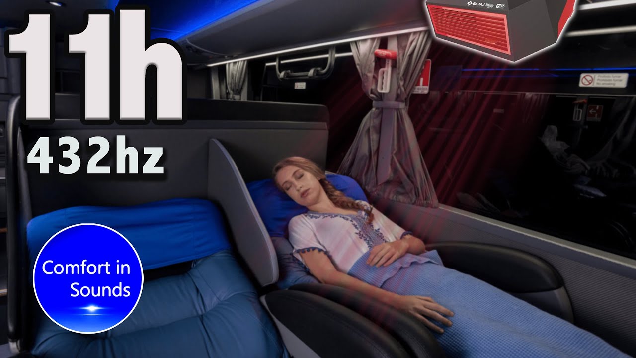 Derin Uyumak için Lüks Seyahat Otobüsünün İçindeki Isıtıcı Gürültüsü - Genişletilmiş Sürüm - 432hz