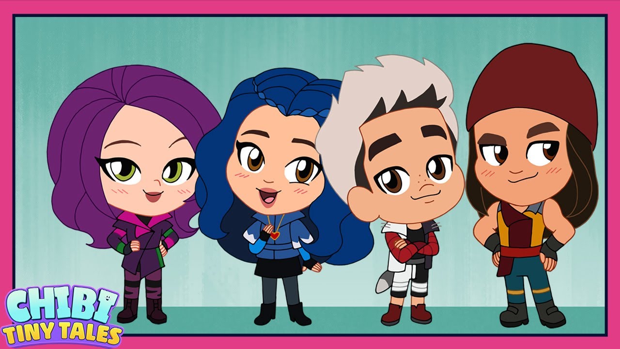 Descendants 1+2+3: As Told By Chibi 💜 | Chibi Tiny Tales | Featuring Dara Reneé! | @disneychannelanimation