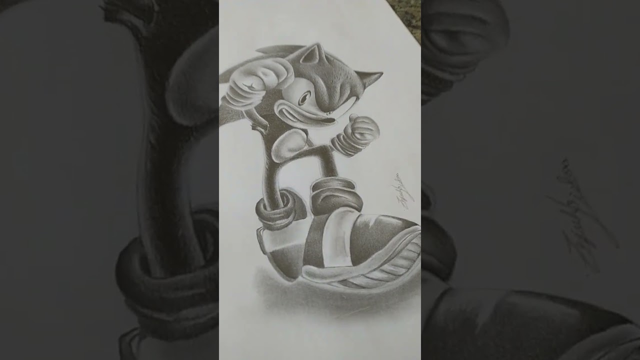 desenho do Sonic #desenhosrealistas #drawing #shortviral2022 #desenho #artist #draw #tutorial #art