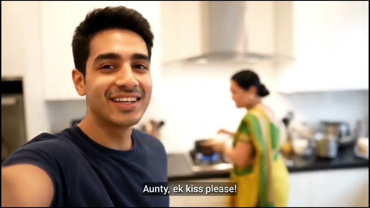 Desi Aunty Kiss Young Boy | Aunty Kiss Young Boy | Indian Guy Kiss Maid | Aunty Ek Kiss Please