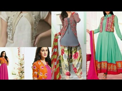 Designer Kurtis Design With Jacket l trendy fashion l short jacket kurti