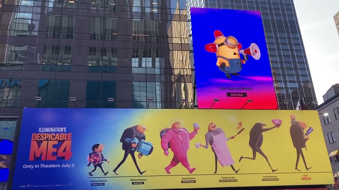 Despicable Me 4 Times Square Billboards New York City