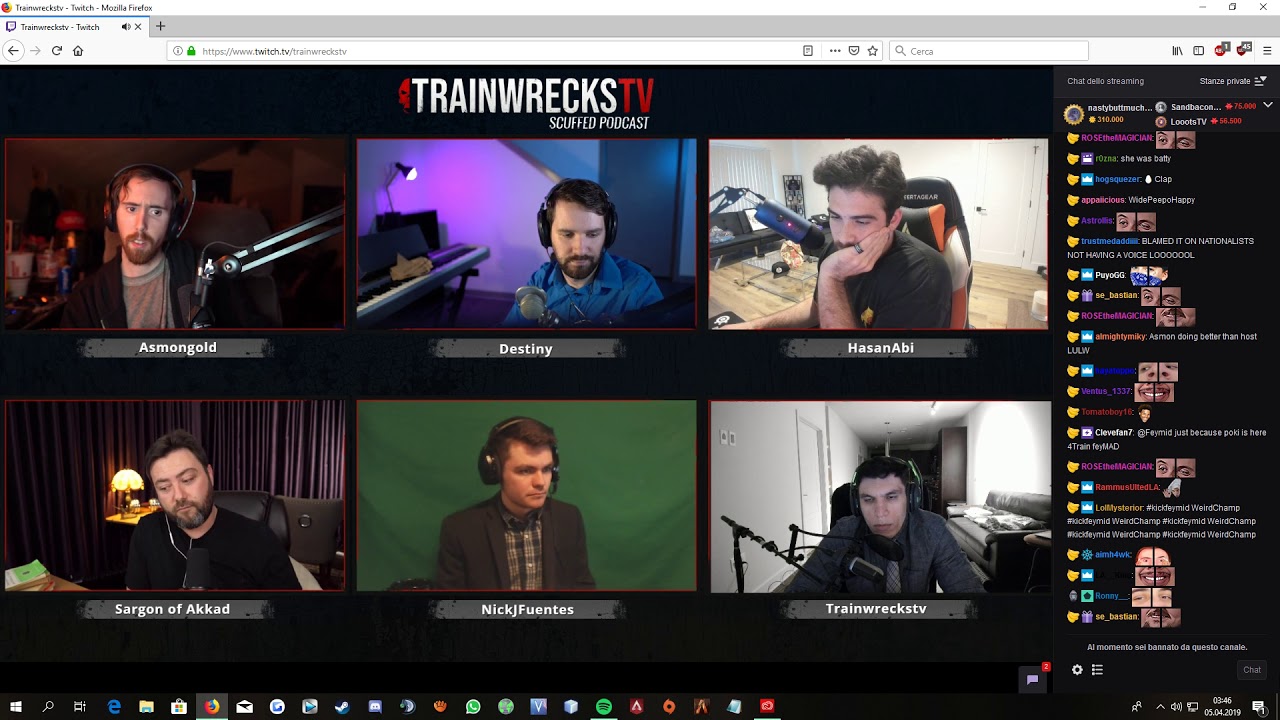 Destiny & Hasan debate against Nick Fuentes & Sargon on Trainwreckstv