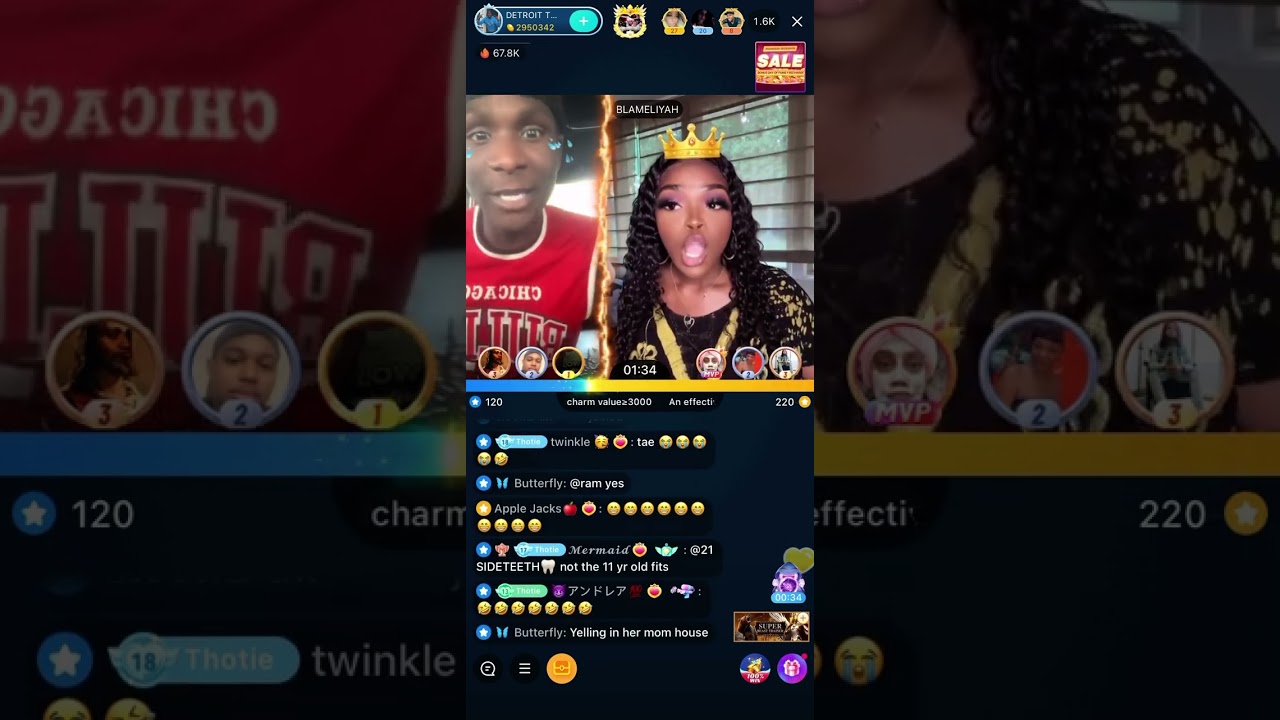 #DetroitThot & #LiyahTheDoll trolling each other!!! #BIGOLIVE