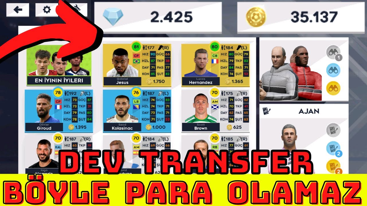 DEV TRANSFER DEV AÇILIM 35 BİN COİNS - DLS 21- DREAM LEAGUE SOCCER
