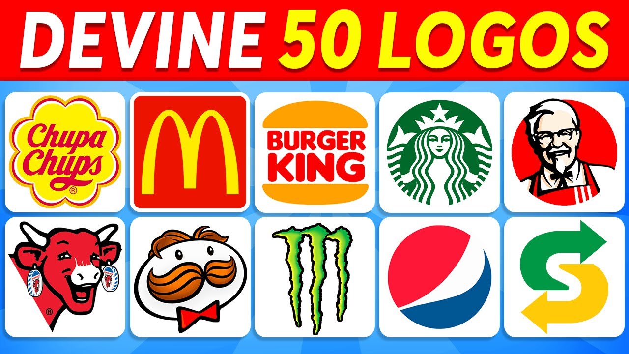 DEVINE 50 LOGOS de NOURRITURE et BOISSONS 🍔🥤✅ | QUIZ LOGOS