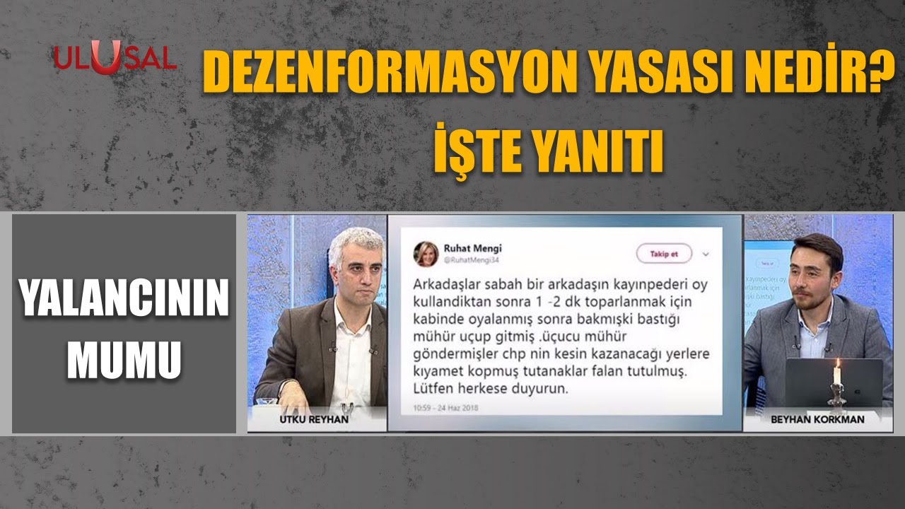 Dezenformasyon yasası nedir? İşte yanıtı - Yalancının Mumu - 13 Ekim - Beyhan Korkman - Utku Reyhan