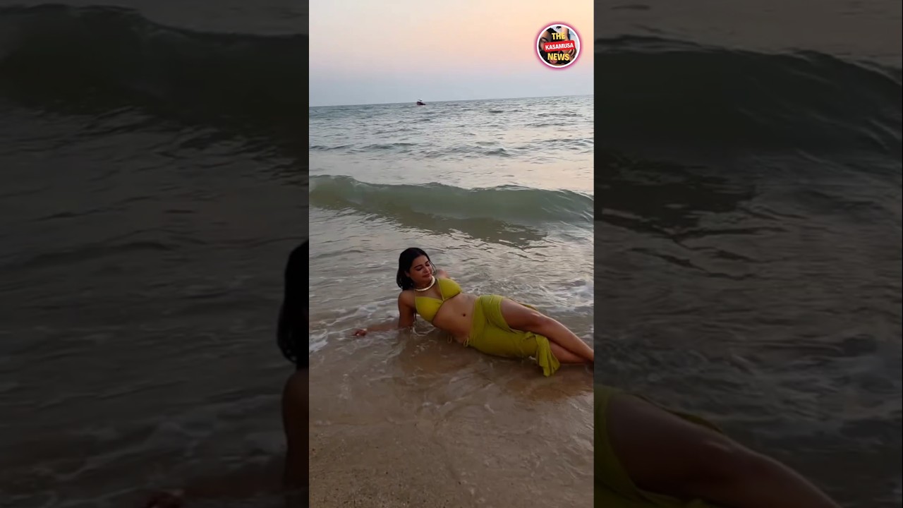 dharsha gupta hot bikini suit in beach #dharshagupta #actress #bikini #shorts #kasamusanews