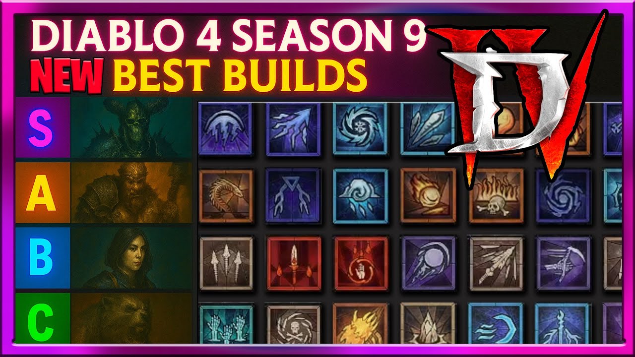 Diablo 4 Season 9 Best Builds Tierlist for *New Builds in Season 9 After the PTR Test