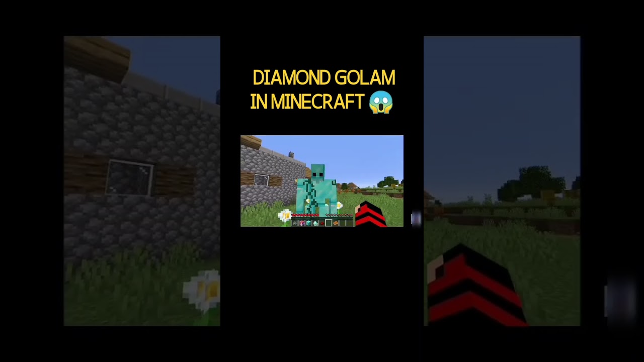 DIAMOND GOLAM IN MINECRAFT 😱 #minecraftshorts  #viralshorts  #viralvideo  #short  #shots #minecraft