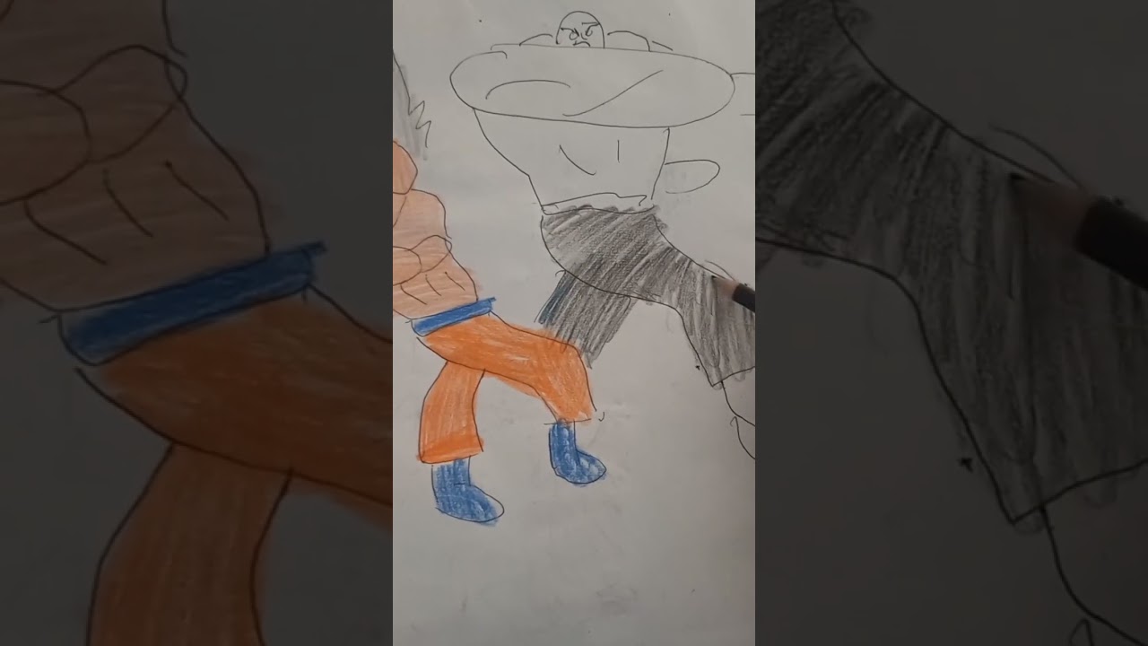 dibujo de goku vs jiren #dibujo