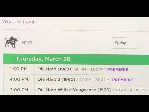 “Die Hard” on MTV2