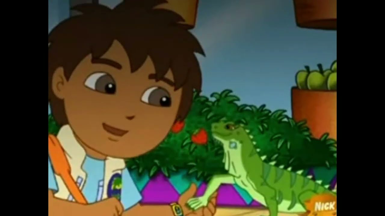 Diego & Green Iguana Swearing out of Strawberries