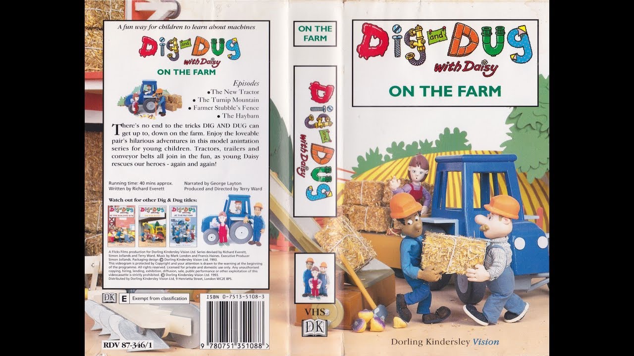 Dig and Dug with Daisy: On The Farm (1991 UK VHS)