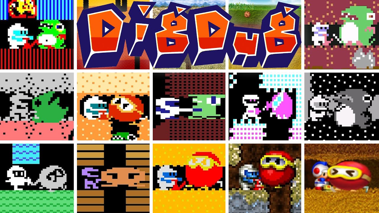 Dig Dug - Versions Comparison (HD 60 FPS)