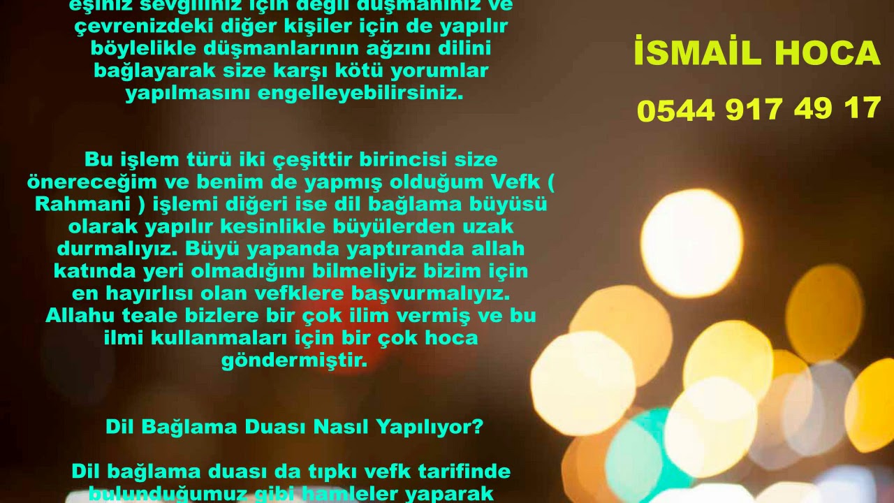 Dil Bağlama Vefki
