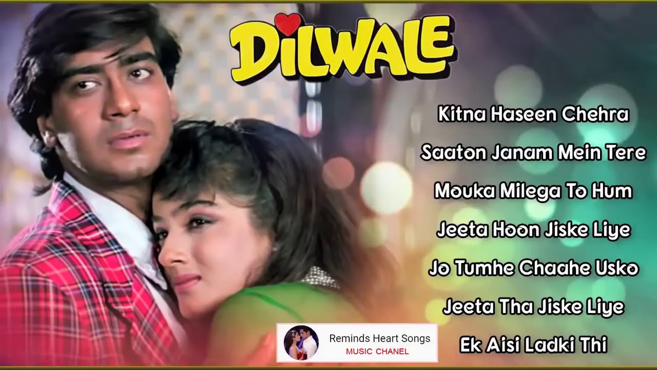Dilwale 💞 All Songs With Dialogues 💞 Ajay Devgan, Raveena Tandon 90's Bollywood Romantic Song