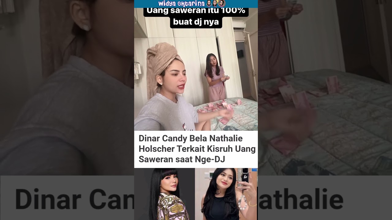 dinar candy bela nathalie soal uang saweran dj #dinarcandy #nathalieholscher #fyp #shorts