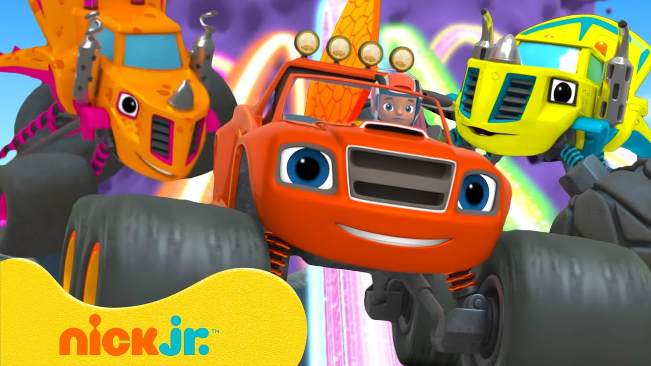 Dinosaur Blaze Escapes an Erupting Volcano! 🌋 | Nick Jr.