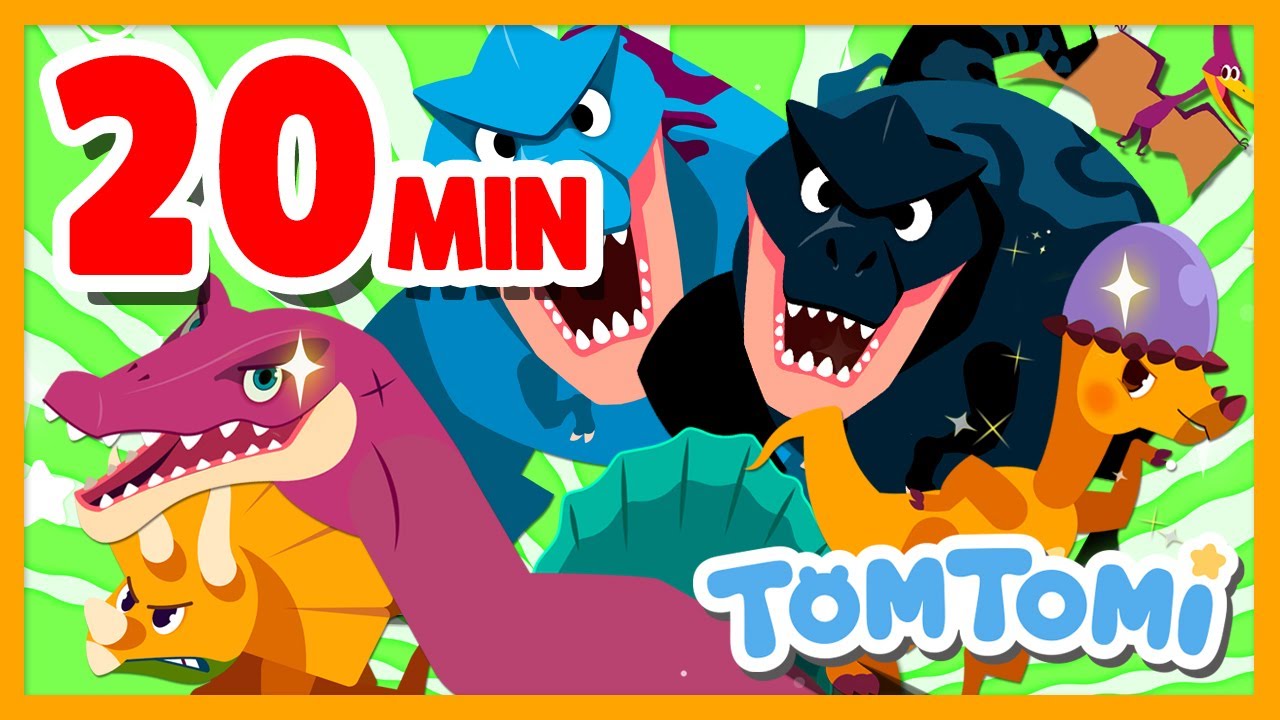 Dinosaur Songs Compilation 20 min | Tyrannosaurus Rex | Spinosaurus | Dinosaur Song | TOMTOMI
