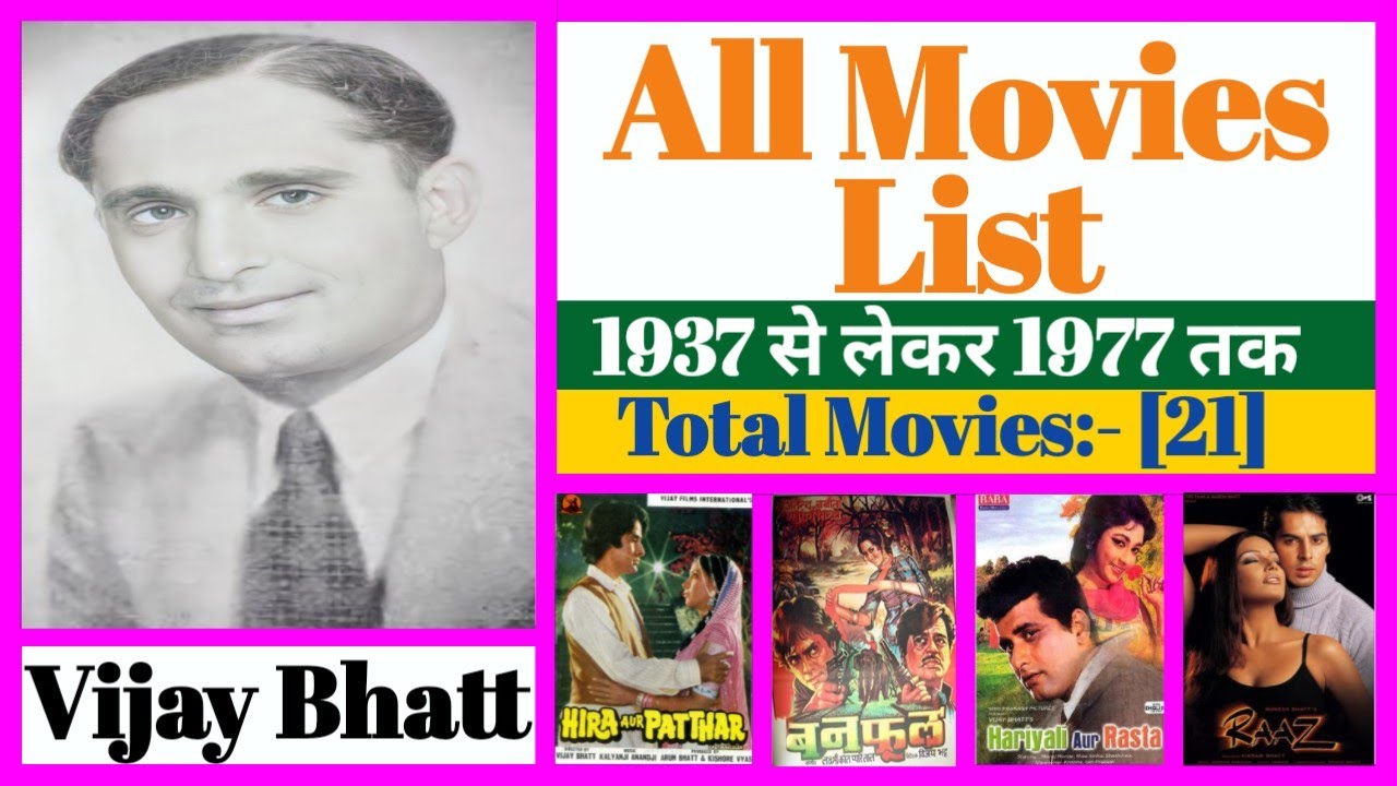 Director Vijay Bhatt All Movies List || Stardust Movies List