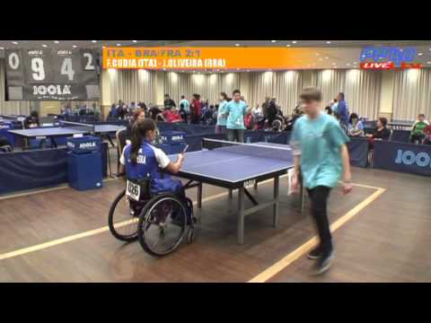 Disabled Para Table Tennis wheelchair match Joyce Oliveira BRA