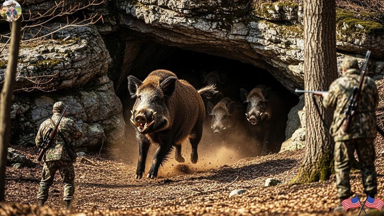 Discovering Wild Boar Den In Forest - Farmers And Hunters Face Danger To Hunting Wild Boars