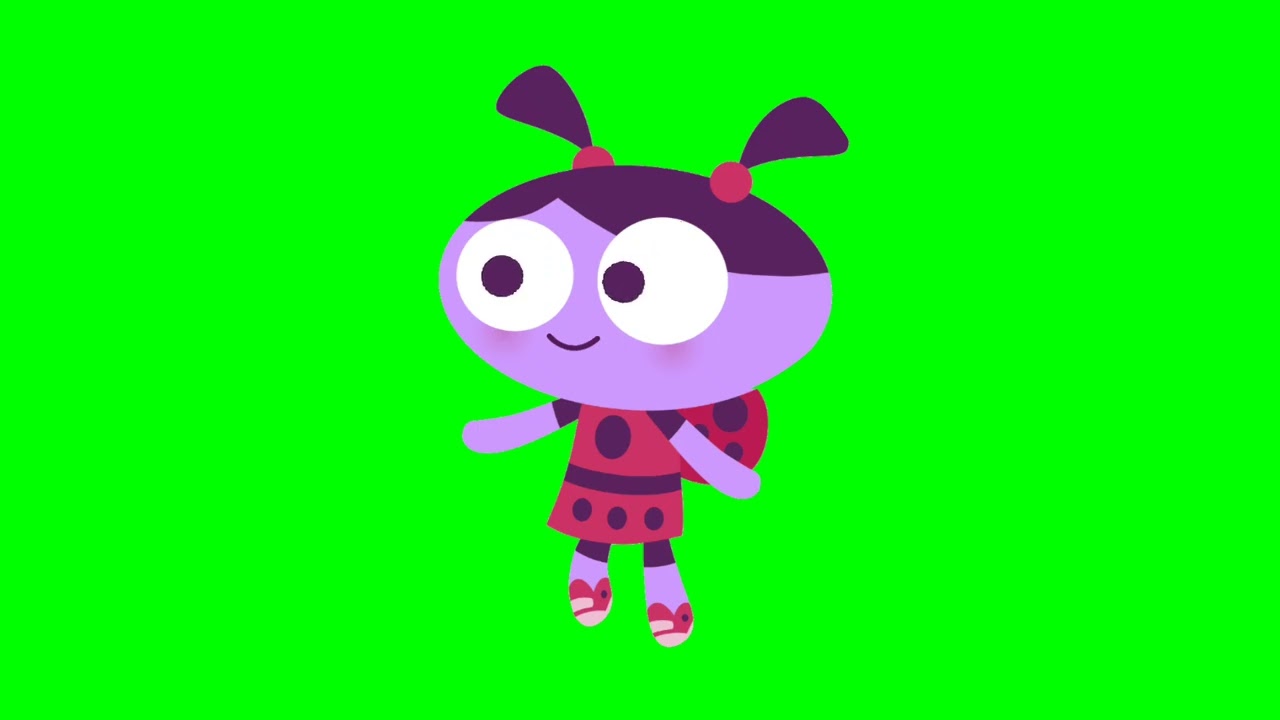 Disney Junior Ladybird Lu (Let's Go Pocoyo version) Green Screen
