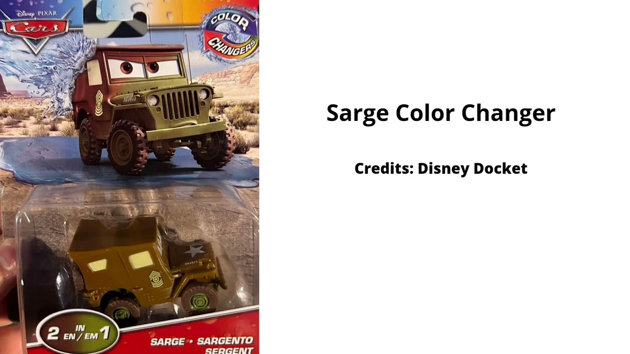 Disney Pixar Cars Diecast News - Sarge Color Changer in 2023!