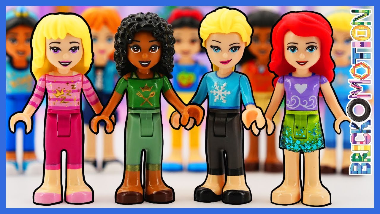 Disney Princesses in Comfy Outfits as LEGO Minidolls