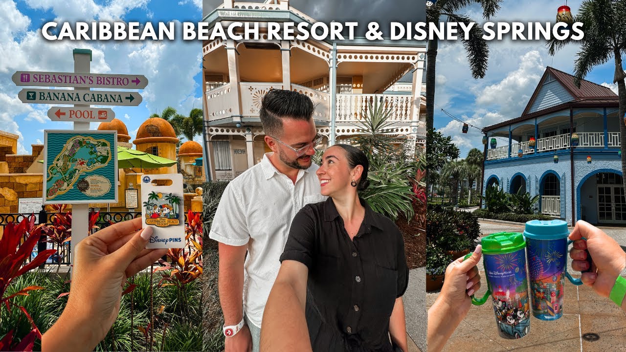 DISNEY WORLD VLOG - Disney's Caribbean Beach resort day, swimming, Disney Springs evening & more!