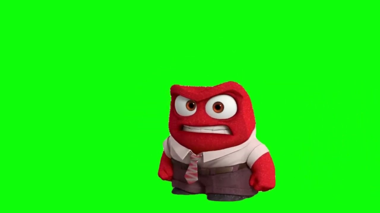 Divertida Mente Raiva Green Screen