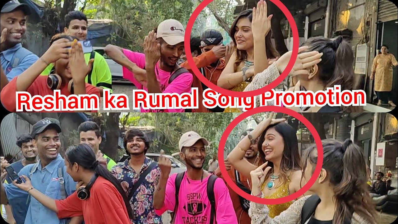 Divya Agarwal Teaching And  Dancing on Road With Dancer on Resham Ka Rumal Song Duing Promotion | DA