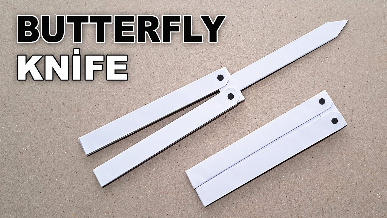 DIY - HOW TO MAKE A BUTTERFLY KNIFE FROM A4 PAPER - ( Butterfly Knife ! )