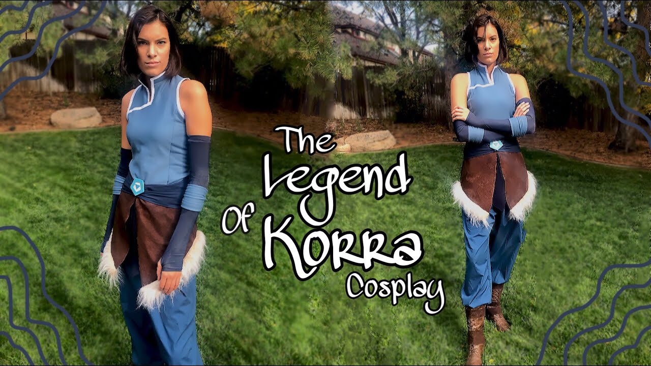 DIY avatar Korra cosplay from legend of Korra! | using all thrifted materials!