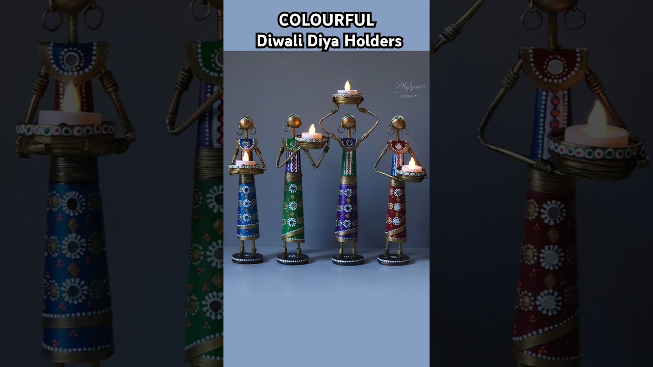 DIY Candle holders from Waste materials #shorts #diy #youtubeshorts #diwali @Kalyaniscorner